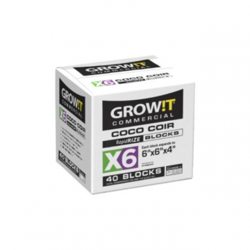 GROW!T Commercial Coco, RapidRIZE Block 6"x6"x4"